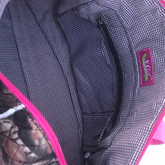Camo Duffle Bag with Pink Straps - Picture 2 of 2